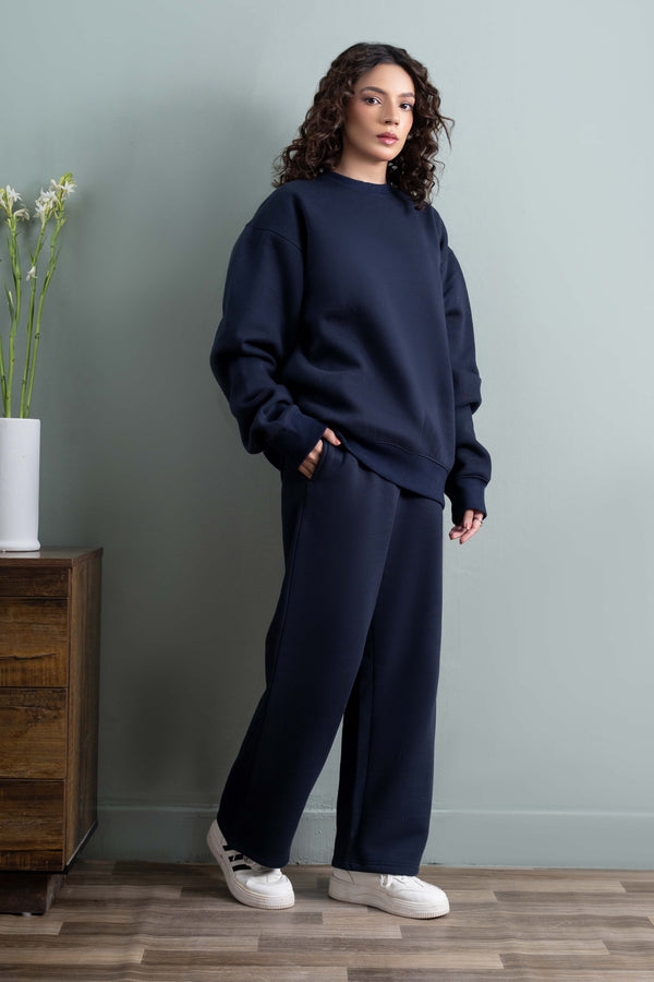 Navy Fleece Set