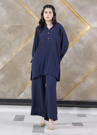Dark Blue Co-ord Set for Effortless Style and Comfort