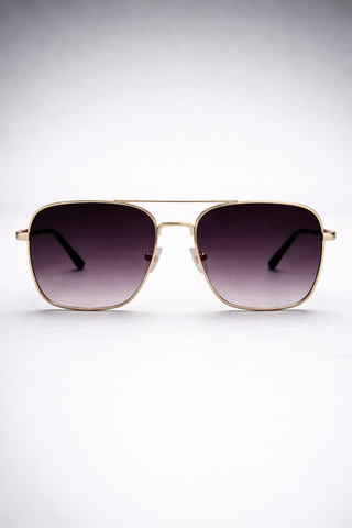 Matte Black with Gold Geometric Accents