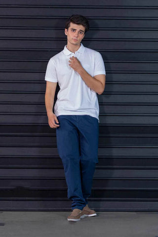 Men's Navy Tapered Pants - Versatile Fit for Casual to Semi-Formal Occasions - Ecowears.pk