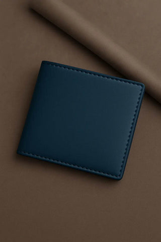 Navy Blue Leather Wallet – Modern Elegance with Everyday Function - Ecowears.pk